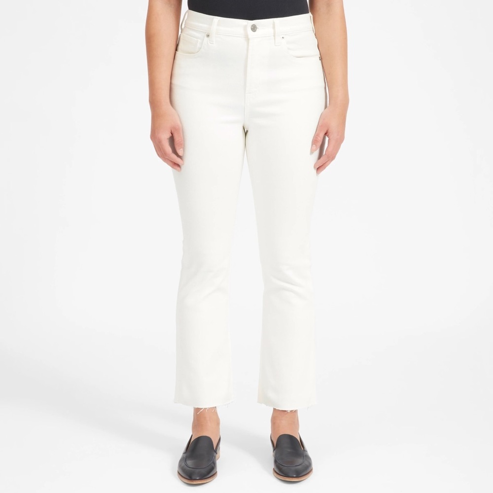 Everlane kick crop jeans size 26, off white cropped flare jeans